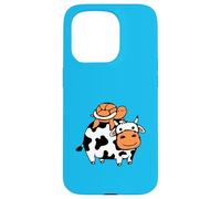 2 Tortues d'eau Vache équitation Amis Mignon Happy Duo Team Cute Coque pour iPhone 15 Pro