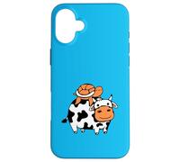 2 Tortues d'eau Vache équitation Amis Mignon Happy Duo Team Cute Coque pour iPhone 16 Plus
