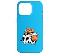 2 Tortues d'eau Vache équitation Amis Mignon Happy Duo Team Cute Coque pour iPhone 16 Pro