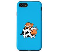 2 Tortues d'eau Vache équitation Amis Mignon Happy Duo Team Cute Coque pour iPhone SE (2020) / 7/8