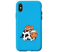 2 Tortues d'eau Vache équitation Amis Mignon Happy Duo Team Cute Coque pour iPhone X/XS