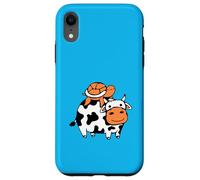 2 Tortues d'eau Vache équitation Amis Mignon Happy Duo Team Cute Coque pour iPhone XR