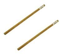 2 tourillons lisses en bois pour tissage mural 30 cm x Ø 12 mm Beige