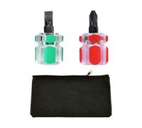 2 tournevis à manche court et 1 pochette de rangement, mini tournevis, tournevis cruciforme, tournevis plat