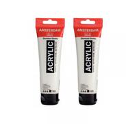 2 Tubes De Peinture Acrylique Blanc Titane Amsterdam 120ml