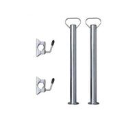 vidaXL 2 tubes de support et 2 pinces fendues pour roue de jauge 48 mm