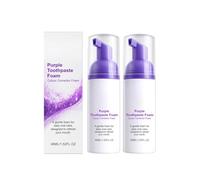 2 Tubes Dentifrice Violet Correcteur, Dentifrice Violet pour Dents Blanches, Dentifrice Anti-Jaunissement, Mousse Nettoyante Violette, Soin Blanchiment en Profondeur, Renforce l’Émail, Haleine Pure