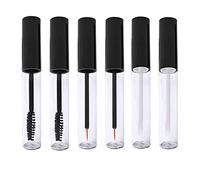 2 Tubes Mascara, 2 Tubes Eyeliner et 2 Tubes Lipgloss, 10ml Vide récipient en Plastique Voyage Set idéal pour Bricolage cosmétique avec Rembourrage en Caoutchouc et Entonnoir en Plastique