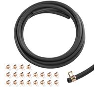 2 Tuyau de Carburant Kit 5mm x 2m avec 20 Colliers de Serrage Acier Inox Tuyau d'Essence Kit en Caoutchouc Renforcé Conduite de Carburant Résistance à la Température pour Moto, Auto et Machines