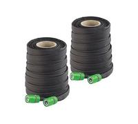 Royal Gardineer 2 tuyaux darrosage poreux Plats avec raccords et Valve darrêt - 50 m