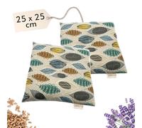 2 (uds) Bouillotte Micro-onde (25x25 cm) - Coussin Chauffant Naturel pour les Cervicalgies et les Lombalgies, Utilisation à Chaud ou à Froid - Grande Rétention de Chaleur - Parfum Lavande