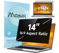 2 Unités 14 Pouces Filtre de Confidentialité Aspect 16:9 pour écran Ordinateur Portable, Compatible avec HP/Dell/Acer/Lenovo/Thinkpad/Samsung/ASUS, Amovible Anti-Lumière Bleu Protection Ecran PC