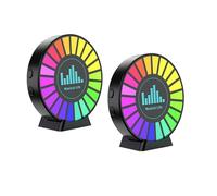 2 Unités De Lumière Ambiante RVB, Lumières Synchronisées Avec La Musique, Lumières Ambiantes à Rythme Dynamique, Lumière Décorative à Induction Activée Par La Voix. Aromathérapie Pour La Voiture.