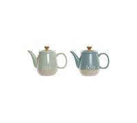 2 Unités de Théière DKD Home Decor 8424001793235 Bleu Vert Grès 1 L 22.5 x 12 x 16.5 cm