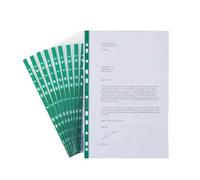 2 UR DOOR Lot de 100 pochettes perforées A4 résistantes - Pochettes transparentes durables, pochettes en polyéthylène de 90 microns, dossiers sans acide, portefeuilles, classeurs à anneaux -