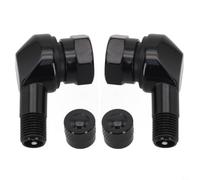 2 valves coudées de moto en aluminium tubeless de 11,3 mm (1 paire noire)