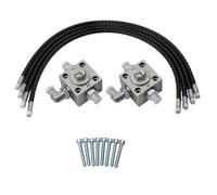 2 Vannes à Trois Voies Excavatrice pour 1 à 2 Tonnes Mini-excavatrices Chinoises, Vannes de Divertisseurs Hydrauliques Mini-excavatrices avec Tuyaux Flexibles de 31 Pouces Ajustent