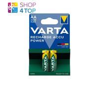 VARTA Piles rechargeables AA, lot de 2, Recharge Accu Power, 2400 mAh Ni-MH, sans effet mémoire, préchargées, prêtes à l'emploi