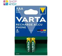 2 Varta Recharge Accu Téléphone AAA Batteries LR03 800mAh NiMH 2BL HR03 1.2V NEU