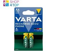 2 VARTA Recharge Batterie Téléphone Aa LR6 1600mAh Nimh HR6 Stilo 1.2V 2BL Neuf