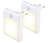 2 veilleuses secteur avec détecteur de mouvement et luminosité réglable [Lunartec]