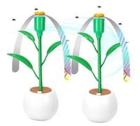 2 ventilateurs anti-mouches suspendables pour terrasses, jardins, camping