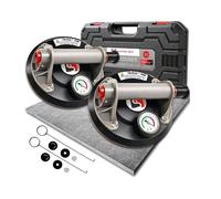 2 Ventouses Carrelage Professionnelles Shaffer Pro TilerGrip+ - 300 kg - Valise Rigide Incluse