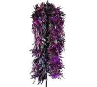 2 Verges Coq Plume Boa Mariage Fête Vêtements Châle Carnaval Cosplay Décorations, Purple