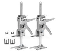 2 vérins à bras articulés de 11,97 pouces pour économie d'effort, avec sac de transport, corps entièrement en aluminium, pour le montage de fenêtres, de portes et le levage de meubles Argent