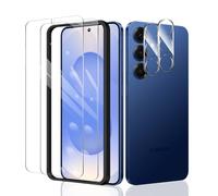 2×Verre Trempé pour Samsung Galaxy S25 + 2×Caméra Arrière Protecteur avec Outil d'Installation Facile, Film Protection D'écran, Vitre Protecteur Accessoires, HD Dureté 9H Glass, Compatible Coque