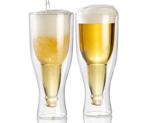 2 verres à bière à double paroi - 20 cl [Infactory]