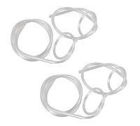 2 verres transparents en forme de paille.