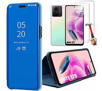 2 Verres Trempés + Coque Pour Xiaomi Redmi Note 12s (Pas Pour Note 12) Bleu Protection 360° Anti-Rayures Antichoc Intégrale - E.F.Connection