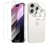 2 Verres Trempés Ecran Et 2 Vitres Caméra Arrière Pour Iphone 16 Pro - E.F.Connection
