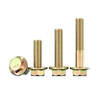 2 vis à tête hexagonale à bride à filetage fin M10*1,25 M12* en acier avec vis à tête zinguée(X45MM_FINE M10X1.25 2PCS)