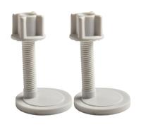 2 vis pour charnières de siège WC, kit de fixation avec boulon supérieur et inférieur en plastique blanc pour fixer le couvercle au bol, installer des accessoires de rechange, 45 x 33 mm