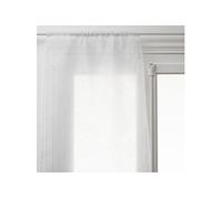 - 2 Voilages Dev effet feuille - Longueur 120 cm x Largeur 60 cm - Blanc - Dev