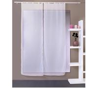 Enjoy Home 2 voiles à Passants Base Droite 70 x 220 cm LUTHEO Coloris Blanc