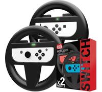 2 Volants Orzly pour Nintendo Switch - 2 Volant Noir pour Les manettes Joy-Cons de la Console Nintendo Switch - Twin Pack