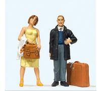 2 Voyageurs en attente -G 1/22.5-PREISER 45149