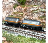 2 Wagons citerne à gaz "Algeco" Sncf, Ep III - ARNOLD HN6525 - N 1/160