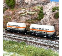 2 wagons citerne à gaz "Rommenhöller", DB, Ep IV - ARNOLD HN6604 - N 1/160