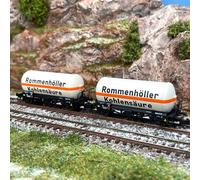 2 wagons citerne à gaz "Rommenhöller", DB, Ep IV - ARNOLD HN6604 - N 1/160
