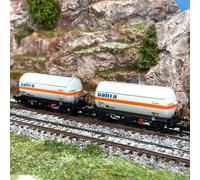 2 wagons citerne à gaz "Saltra", Renfe, Ep IV - ARNOLD HN6524 - N 1/160