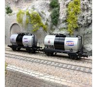 2 wagons citerne de type Uh, "Total", FS, Ep. III - RIVAROSSI HR6565 - HO 1/87