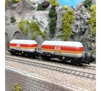 2 wagons citerne gaz, "AGA Progas", SNCF, Ep. IV - JOUEF HJ6289 - HO 1/87