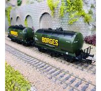 Electrotren HE6052 Renfe, Coffret de 2 Wagons-Citernes à 3 Essieux, Livrée Borges, Ép, III Matériel Roulant - Wagons