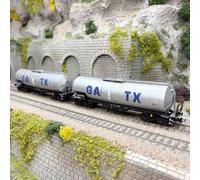 2 wagons citernes type Zacens à bogies, GATX, Ep. VI - RIVAROSSI HR6667 - HO 1/8