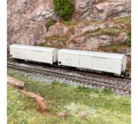 2 wagons couverts frigorifiques IbbIps, portes coulissantes, DR, Ep IV - FLEISCH