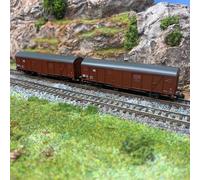 2 wagons couverts Gbs 252, DB, Ep IV - FLEISCHMANN 831514 - N 1/160